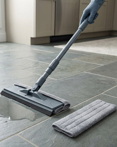 Leivo Double-Sided Floor Wiper Mop 38 cm Slate Gray - Lifestyle view
